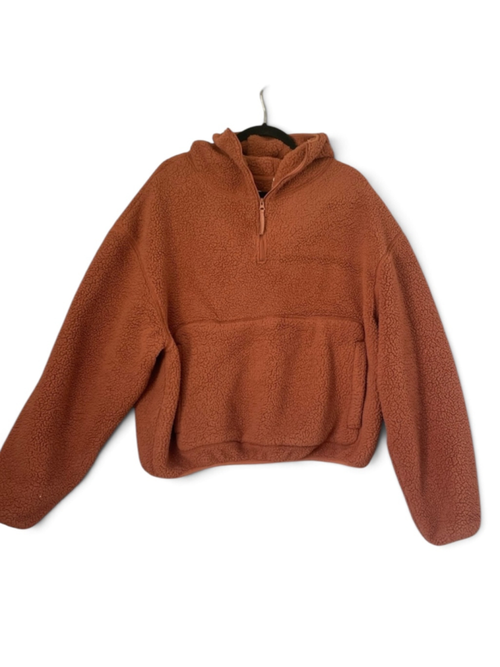 Standard Cloth Rust Sherpa Fleece Hoodie Medium